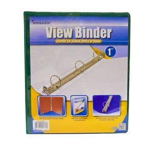 1 3-Ring Binders - Green, 2 Pockets (Case of 12)