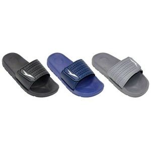 Men's Sport Slides - Velcro Strap, Assorted (Case of 36)
