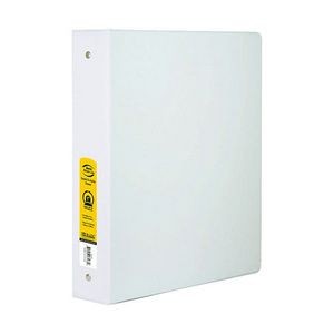 1 3-Ring Binders - White, 2 Pockets (Case of 24)