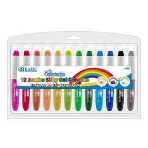 Jumbo Gel Crayons - 12 Colors, Non-Toxic (Case of 72)
