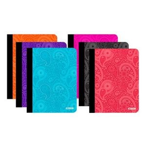 College Ruled Composition Books - 50 Sheets, 6 Paisley Colors (Case of