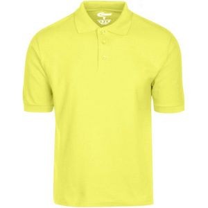 Men's Polo Shirts - Yellow, Size Small (Case of 24)