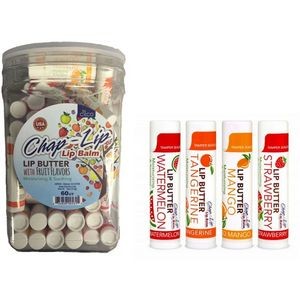 Lip Butter Balms - Fruit Flavored, 0.15 oz, 60 Count, Canister (Case o