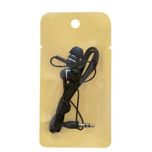 Single Use Earbuds - Black, 3.5mm Plug (Case of 100)