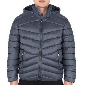 Men's Fleece Lined Full Zip Jackets - S-2X, Dark Grey, Zipper Pockets