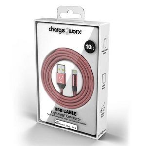 10' Lightning USB Cables - Rose Gold (Case of 48)