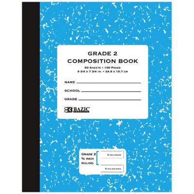 Grade 2 Primary Composition Book - 50 Sheets, Lt. Blue (Case of 24)