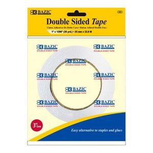 Double Sided Tape Rolls - 1 x 36 Yards (Case of 72)