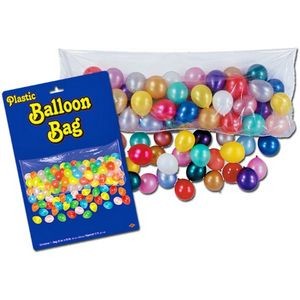 Plastic Balloon Drop Bag - 100 Balloons Included (Case of 12)