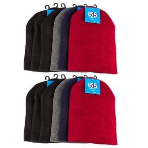 Adult Beanie Hats - Knit, Assorted Colors (Case of 180)