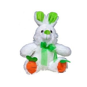Bunny Rabbit Plush - Carrot Feet, White, 9 (Case of 12)