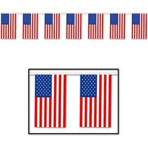American Flag Pennant Banner - 17 x 60' (Case of 12)