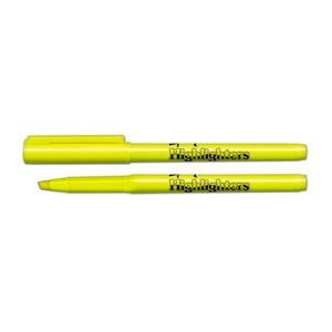 Bulk Pen Style Highlighters - 500 Count, Fluorescent Yellow, Chisel Ti