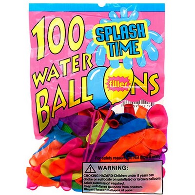 Water Balloons with Filler - 100 Pack, Assorted (Case of 144)