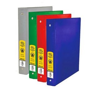 1 3-Ring Binders - 2-Pockets, Assorted Colors (Case of 24)