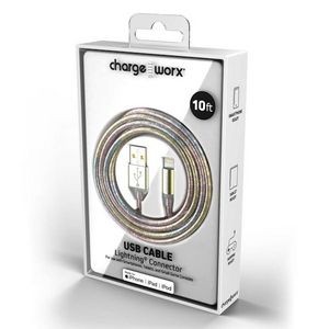 10' Lightning USB Cable - Pink (Case of 48)