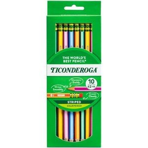 #2 Wood Pencils - Vibrant Colors, 10 Pack (Case of 72)
