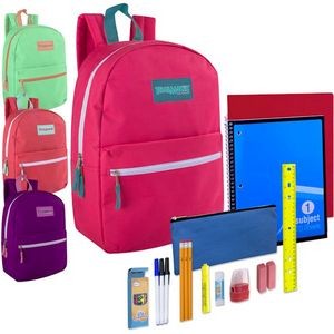 Middle School Supply Kits in 17 Backpack - 20 Pieces (Case of 24)