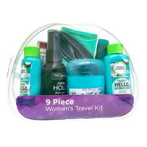 Women's Travel Kits - 9 Piece, TSA Approved (Case of 24)