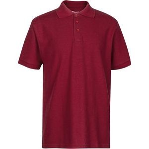 Men's Polo Shirts - Burgundy, Medium, Moisture Wicking (Case of 24)