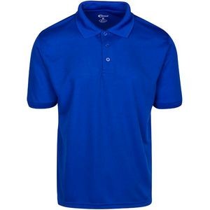 Men's Polo Shirts - Royal Blue, Medium, Moisture Wicking (Case of 24)