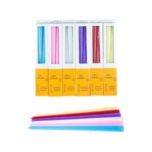 12 Taper Candles - Unscented, 2 Packs, Assorted colors (Case of 60)
