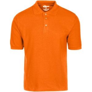 Men's Polo Shirts - Orange, Size Large (Case of 24)