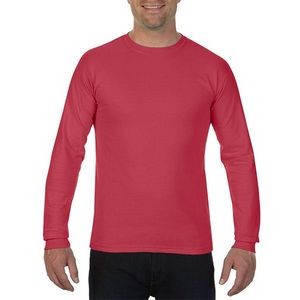 Comfort Colors Irregular Men's Long-Sleeve T-Shirt - Crimson, Small (C