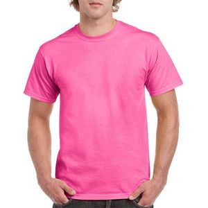 Gildan Heavy Cotton Men's T-Shirt - Azalea, Medium (Case of 12)