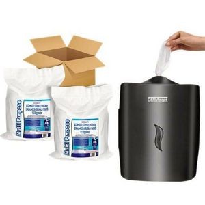 Multipurpose Gym Wipes - Dispenser and Two Rolls (Case of 1)