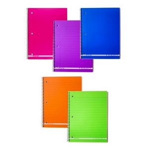1 Subject College-Ruled Spiral Notebooks - 100 Sheets, Assorted Colors