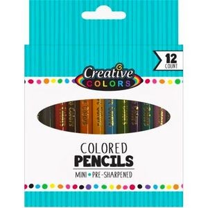 Mini Colored Pencils - 12 Count, Pre-Sharpened (Case of 48)