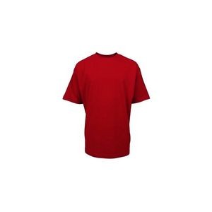 Men's 100% Cotton Round Neck T-Shirt - Red, S - XL (Case of 72)
