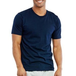 Men's Crew Neck T-Shirts - Small, Navy (Case of 10)