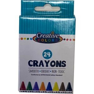 Crayons - 24 Pack, Assorted (Case of 48)