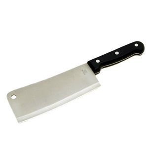 7 Stainless Steel Cleaver - Black Handle (Case of 48)