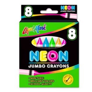 Jumbo Crayons - 8 Count, Neon Colors (Case of 72)