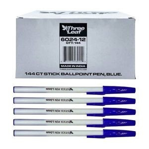 Blue Stick Ball Pens - 1728 Count (Case of 12)