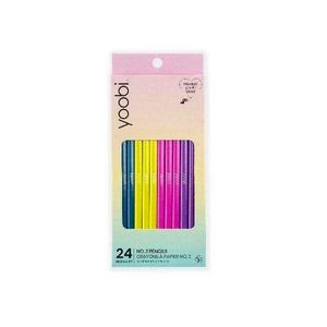 #2 Pencils - Pre-Sharpened, Assorted Colors, 24 Pack (Case of 24)