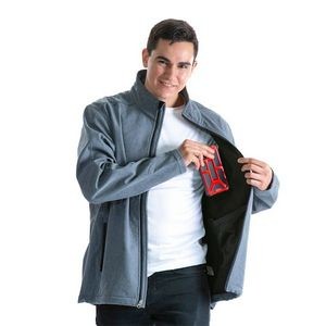 Men's Softshell Jackets - Pearl Grey, Small (Case of 12)