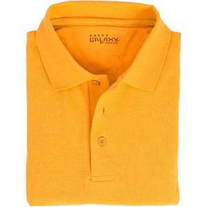 Adult Uniform Polo Shirts - Gold, Short Sleeve, Large (Case of 36)