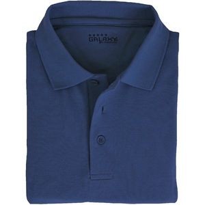 Big & Tall Adult Uniform Polo Shirts - Navy, Short Sleeve, 3X - 6X (Ca