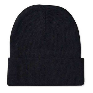Men's Beanie Hats - Black, Cuffed (Case of 20)