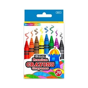 Crayons - 24 Count, Assorted Colors (Case of 72)