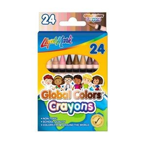 Global Colors Crayons - Assorted, 24 Pack (Case of 96)