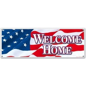 Welcome Home Patriotic Banner - 5' x 21 (Case of 12)