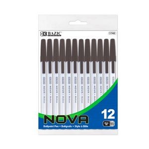 Ballpoint Pens - 12 Count, Black, Medium (Case of 144)