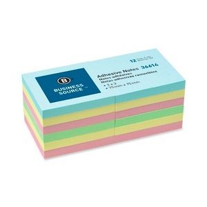Adhesive Notes - 3 x 3, Assorted Pastel Colors (Case of 6)