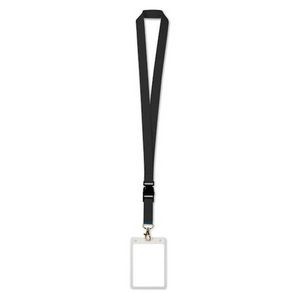 Lanyard with Card Holder - Black (Case of 12)
