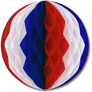 Patriotic Tissue Ball - Red, White, Blue (Case of 12)